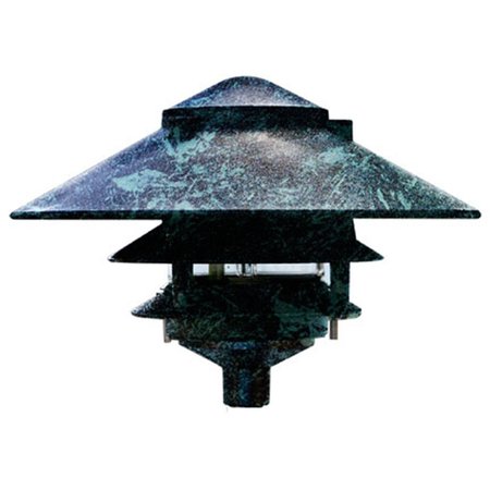 INTENSE Cast Aluminum Three Tier Pagoda Light&#44; Verde Green IN59361